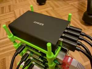 Raspberry PI stack mount for ANKER PowerPort 5 USB charger