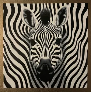 Op-Art Zebra Portrait (Filament Painting)