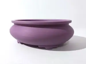 Bonsai pot 17 oval rounded with collar 222x172x75mm
