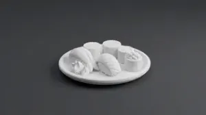 Sushi Plate 3D Model