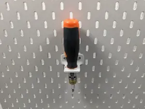 Screw Mounted Ratchet Screwdriver Holder For Ikea Skadis