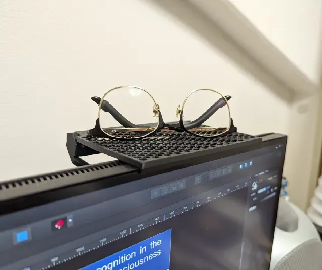 Adjustable Monitor shelf - Fits any display: curved back, thin bezel, laptop, or TV. — Image 7 of 13