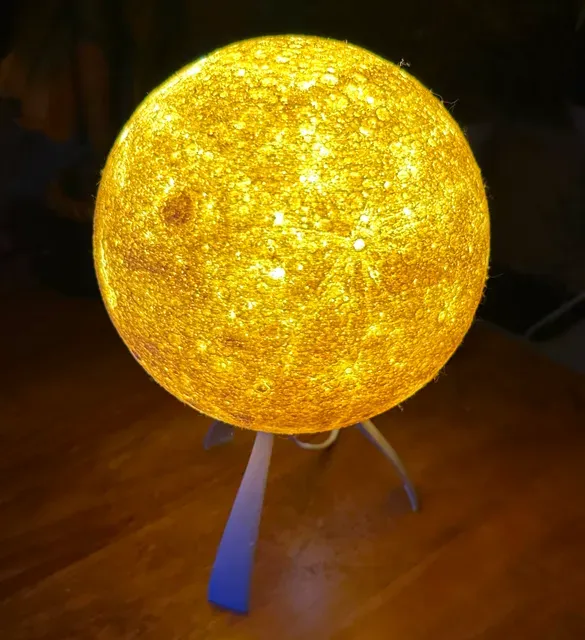 High Definition Designer Lithophane Moon Lamp (HD / Full Resolution / High Quality)