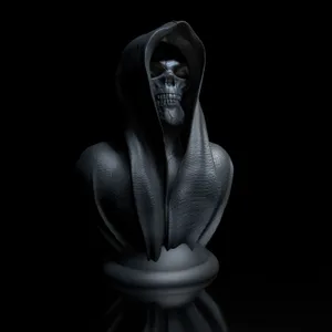 Cape-Skull Bust II - 3D-Model High-Polygon