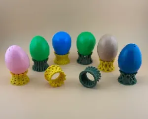 Geometric Crown Easter Egg or Ball Holder Set - Multiple Pattern Styles