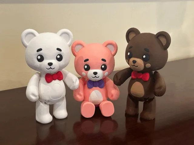 Articulated Teddy Bear Toy (print-in-place)