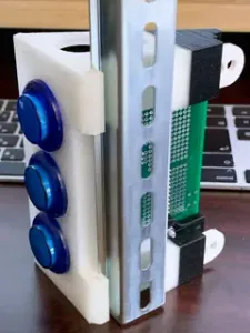 Din Rail mount for 30mm Arcade Buttons