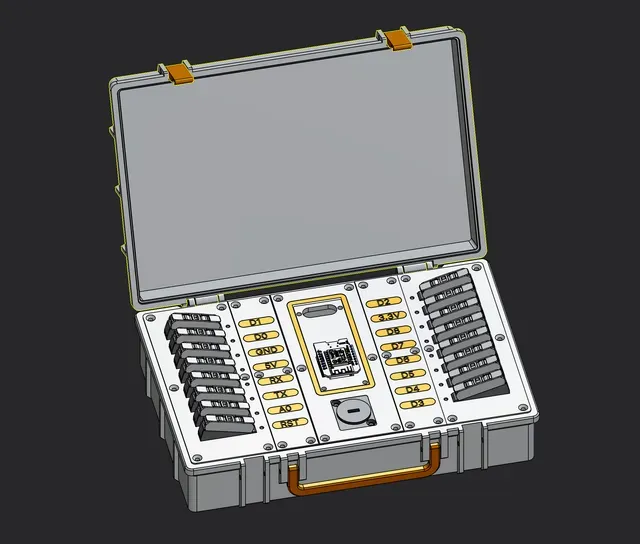 Futuristic ESP8266 development case with Wagos — Фото 8 из 8