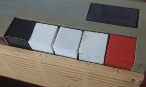 play/ stop/ rew. back / rew, forwards / record button for tape recorder Tesla Uran and Pluto