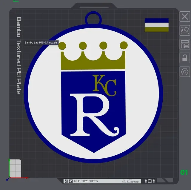 Kansas City Royals Retro Oversized Necklace Logo
