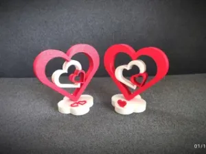 Valentine’s Day heart-shaped decor and phone stand