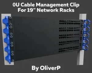 0U Cable Management Clip (19" Rack)