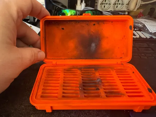 Rugged CR2032 Battery Box ( attention case requires foam in the lid to keep batterys in place, can result in fire if not used.) — Image 7 of 10