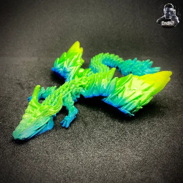 Big Glorious Dragon - Winged - Articulated - Multicolor - Print in Place - No Supports - Fantasy — Image 15 of 16