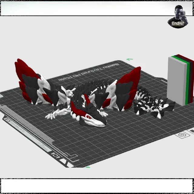 Big Glorious Dragon - Winged - Articulated - Multicolor - Print in Place - No Supports - Fantasy — Image 6 of 16