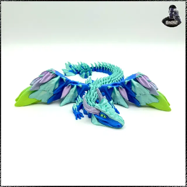 Big Glorious Dragon - Winged - Articulated - Multicolor - Print in Place - No Supports - Fantasy — Image 3 of 16