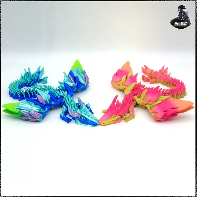 Big Glorious Dragon - Winged - Articulated - Multicolor - Print in Place - No Supports - Fantasy — Image 2 of 16
