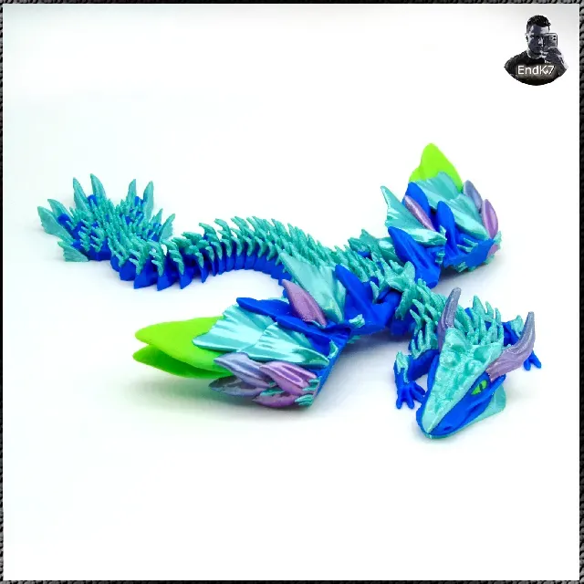 Big Glorious Dragon - Winged - Articulated - Multicolor - Print in Place - No Supports - Fantasy — Image 10 of 16