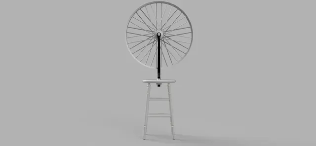 Model of Marcel Duchamp's Bicycle Wheel by williamCromar — Фото 10 из 10