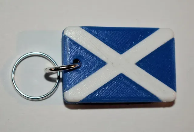 Scottish Flag (St Andrew) Keyfob