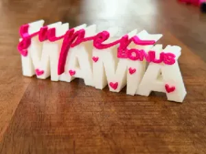 Super Bonus Mama – 3D Text Sign | Stepmom Gift | Mother’s Day Decor