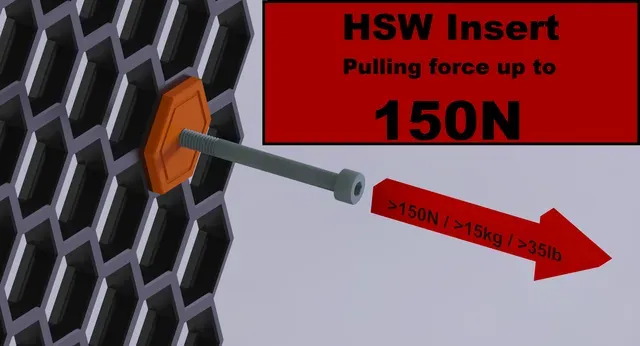 Lockable Insert for Honeycomb Storage Wall / HSW / Max. Load 15kg