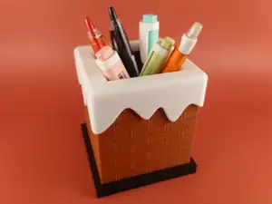 Snowy Chimney Pen Holder