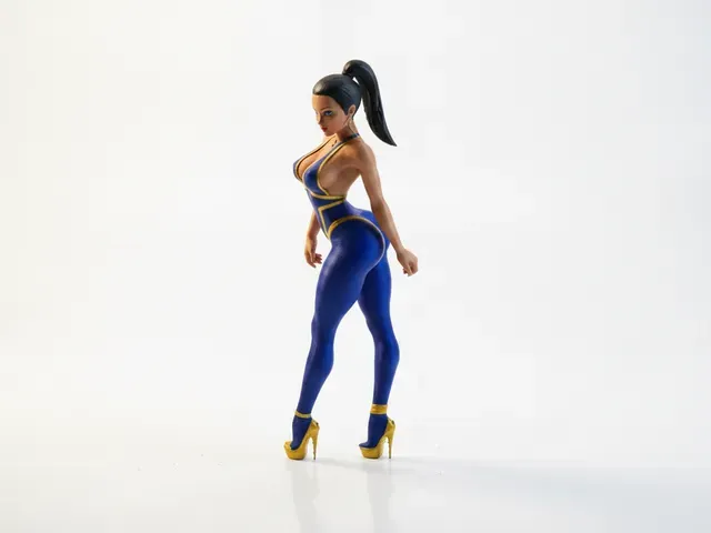 Strutting Lady Figurine Female Character 3D Printable
