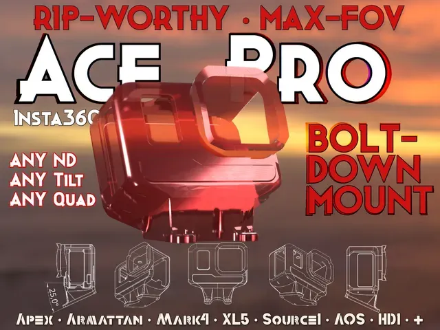 Rip-Worthy: Ace Pro, Insta360 TPU Drone Mounts, Max FOV