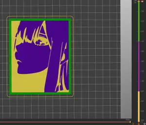 anime girl 2d wallart