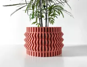 The Alio Planter Pot with Drainage Tray & Stand Included: Modern and Unique Home Decor for Plants and Succulents