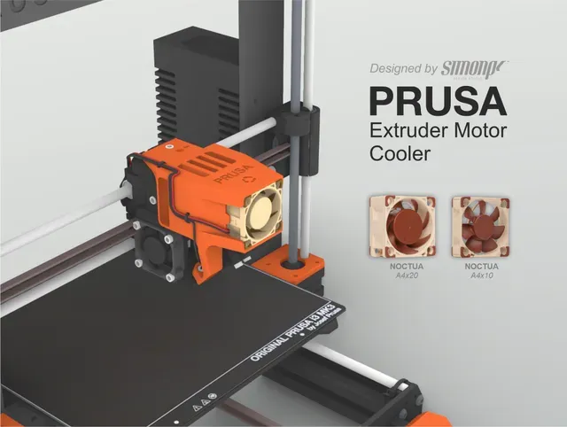 Extruder Motor Cooler MK3s/+ by Simonpk