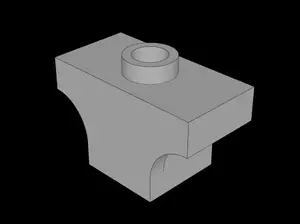 Lego Compatible (38583.dat) Brick 1 x 1 with Half Arch on Opposite Sides