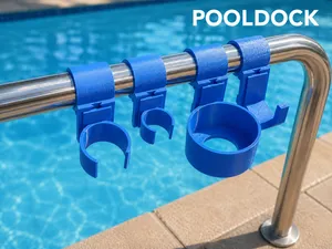 POOLDOCK: Snap-On Accessory Docks for Frame-Pool Rail
