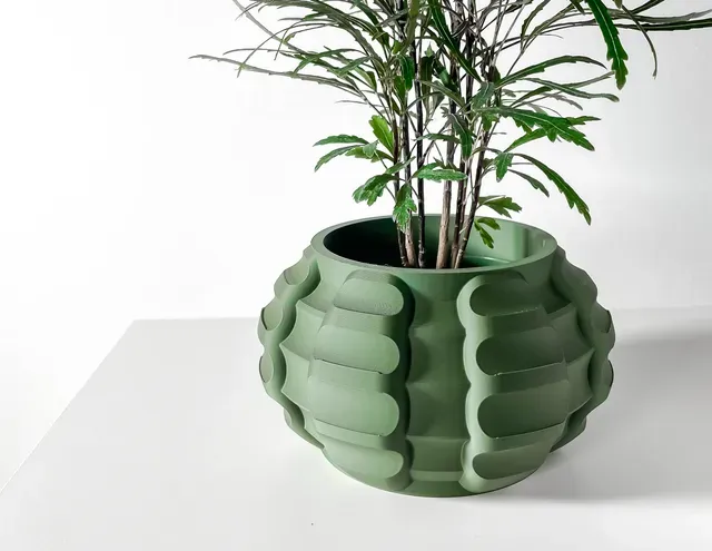 The Jute Planter Pot with Drainage Tray & Stand Included: Modern and Unique Home Decor for Plants and Succulents