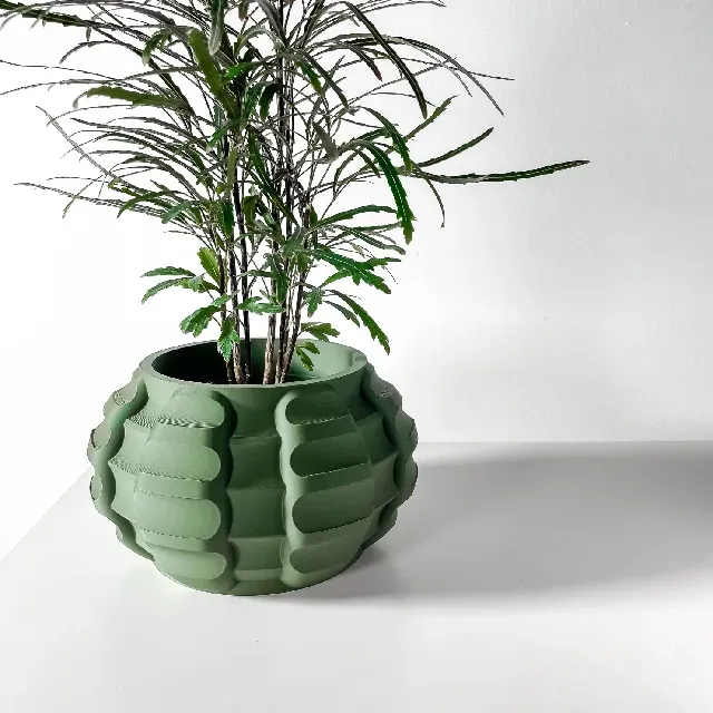 The Jute Planter Pot with Drainage Tray & Stand Included: Modern and Unique Home Decor for Plants and Succulents — Image 6 of 6