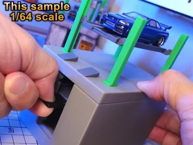 1/64 & 1/43 Adjustable Moving 4-Post Garage Car Lift Diorama / RC Charge(64 Sample) — Фото 4 из 11