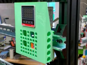 A DIN Rail mount for a single PID controller