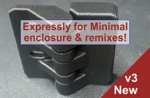Flashforge AD5M Enclosure Hinge & Handle FOR MINIMAL ENCLOSURE - remixed to be easier to open and use (print-in-place Door Hinge) v3