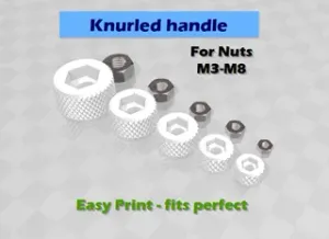Knurled handle for Hex Nut