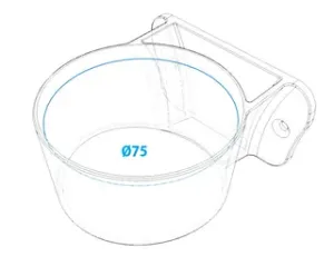 Hairdryer holder 75mm