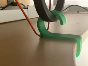 Under Desk Headphone Hook with Charging Cable Channel