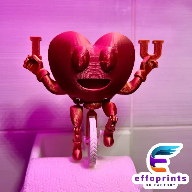 Valentines Heart Riding on Toilet Paper Gadget Holder — Фото 2 из 10