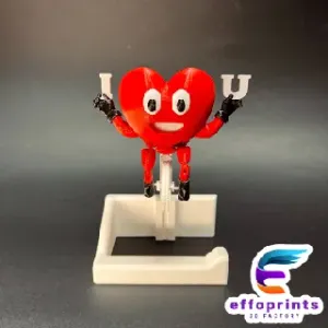 Valentines Heart Riding on Toilet Paper Gadget Holder