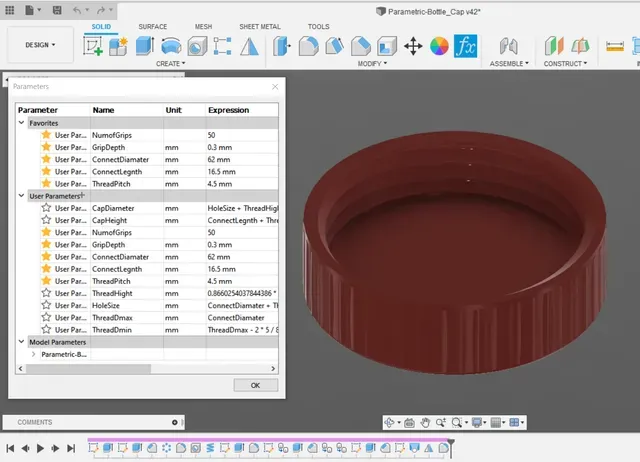 Parametric Bottle Cap Generator — Фото 2 из 3