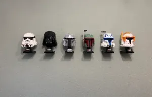 LEGO Star Wars Helmets Collection - Wall / Skadis Mount for all Helmets incl mounting aid
