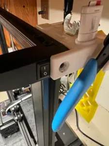Ender 3 V2 Neo Tool Holder for Gantry and LED light installed