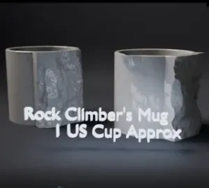 Rock Climber's Pinch Hold Mug/Cup Set of 2 (FREE) - 1 US Cup (236.6ml)