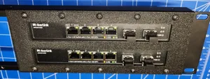 2U 19 inch rack front panel mount for two 176mm wide switches