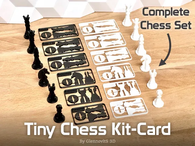 Tiny Chess Kit-Card (compact and modern 3D puzzle set) — Фото 5 из 9